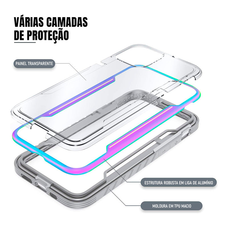 Case Anti Impacto Dorn Samsung Galaxy S24 S25 Ultra Plus - Proteção Militar Transparente 1,8m
