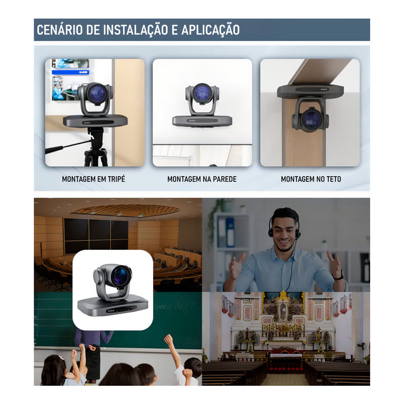 Câmera Robótica Dorn Ptz 4k 30x Hdmi Sdi Usb 3.0 Poe Multi
