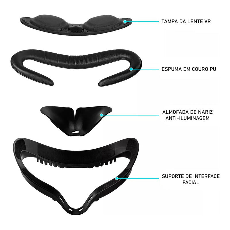 Capa Espaçador E Máscara Facial Virtua Fx Para Quest 2