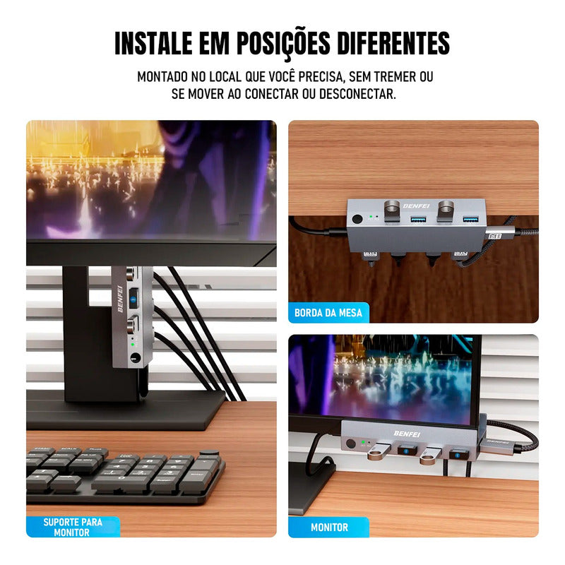 Chaveador Hub Switch Kvm 2x1 8k 60hz Hdmi Usb 4 Portas Hdcp