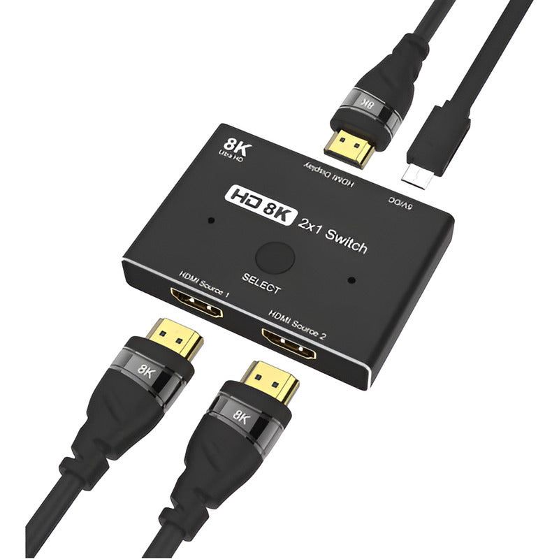 Chaveador Switcher Hdmi 2x1 8k 60hz 4k 120hz 2.1 Com Nf-e