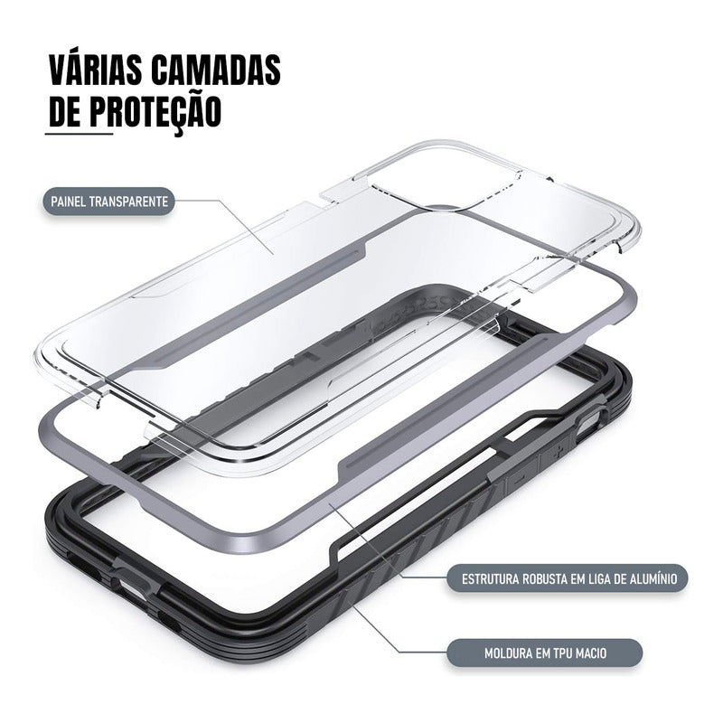 Case Anti Impacto Dorn Samsung Galaxy S24 S25 Ultra Plus - Proteção Militar Transparente 1,8m