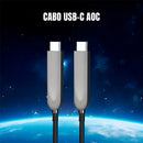 Cabo USB-C Dorn Fibra Óptica 15 Metros - 10 Gbps, 4K@60Hz e USB 3.2 Gen 2 AOC