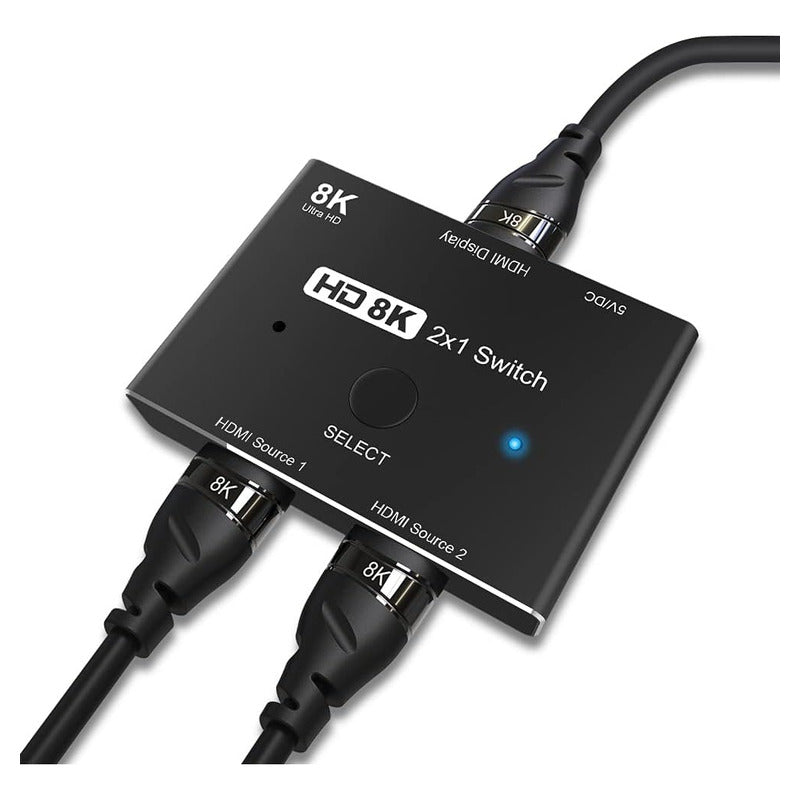 Chaveador Switcher Hdmi 2x1 8k 60hz 4k 120hz 2.1 Com Nf-e