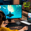 Splitter USB-C para HDMI + DP 4K Dorn - Adaptador Duplo, 4K@60Hz, Modos MST/SST, Plug & Play