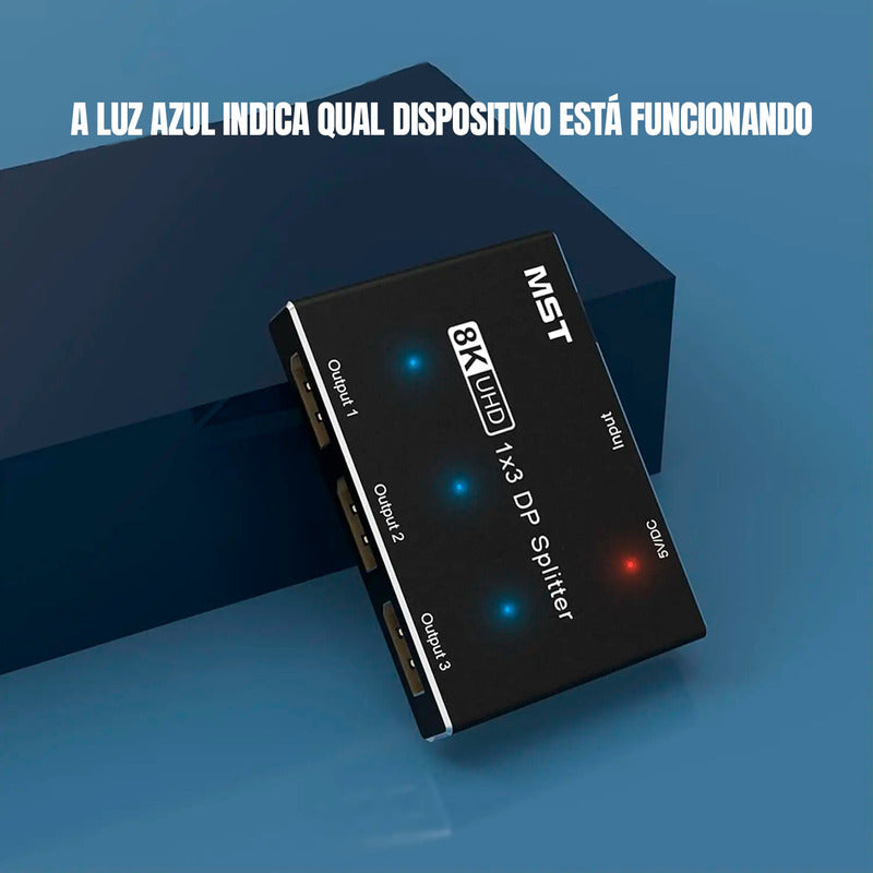 Splitter Displayport 1x3 Dp 1.4 - 1 X 3 Extensor De Tela +nf
