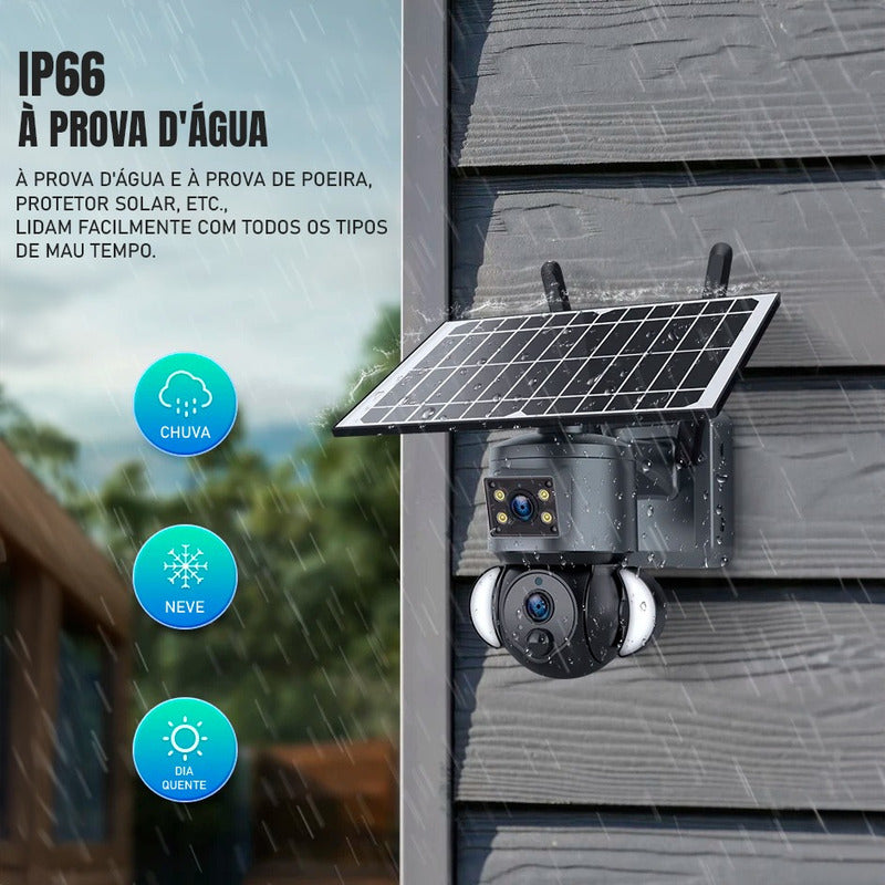 Câmera De Segurança Dorn 4g 4k Ptz Solar Motorizada