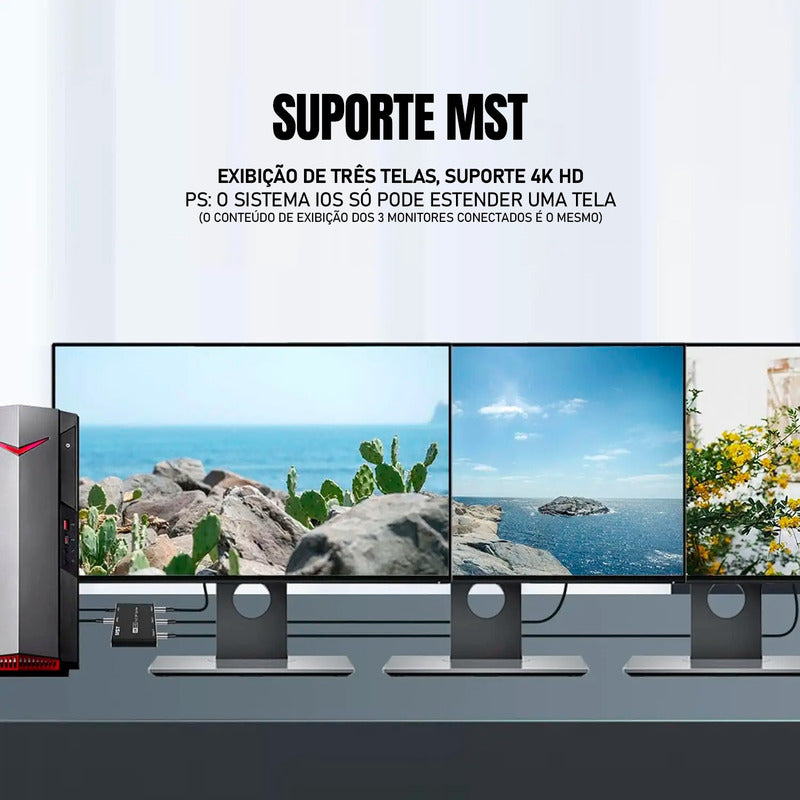 Splitter Displayport 1x3 Dp 1.4 - 1 X 3 Extensor De Tela +nf