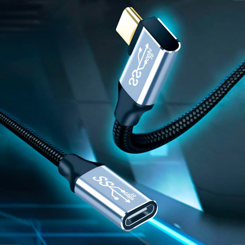 Cabo Extensor Usb-c 1 Metro Blindado 100w 10gpbs 4k