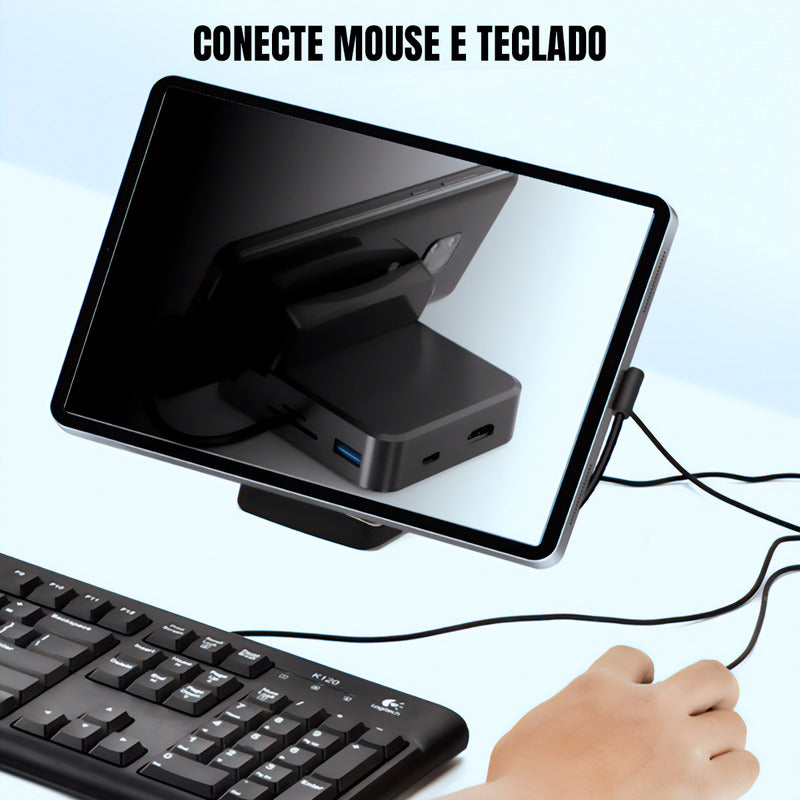 Dock Station Dex Para Android Com Hdmi 4k / Usb 3.0 / Sd