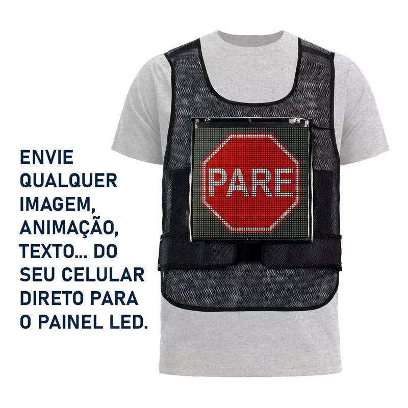 Tela Led Flexível 27x27cm Para Imagens, Textos E Animações