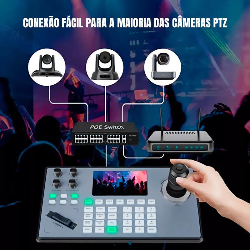 Duas Câmeras Robótica Dorn Ptz 4k 20x + Controladora