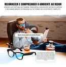 Óculos Inteligênte Virtuafx M1 Dual Mic - Câmera Tradução Ai