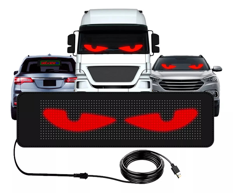 Tela Flexível de Led para Carros e Caminhões Virtua FX - Display Digital com Aplicativo no Celular