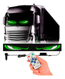 Tela de LED Flexível OLED 120x17cm Virtua FX com Controle Remoto - 12V/24V, Alta Visibilidade para Carros e Caminhões