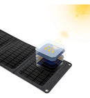 Carregador Solar Dorn Turbo 30W Dobrável - USB e USB-C PD, IP65 para Camping e Viagens