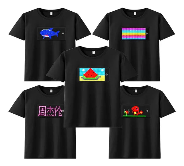 Camiseta com Painel de LED Programável