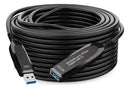 Cabo Extensor USB 3.0 Ativo Dorn - Fibra Óptica 10 Gbps, Sem Perda de Sinal para Webcam 4K/Streaming