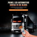 Tela de LED Flexível OLED 120x17cm Virtua FX com Controle Remoto - 12V/24V, Alta Visibilidade para Carros e Caminhões