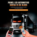 Tela de LED Flexível OLED 200x17cm Virtua FX com Controle Remoto - 12V/24V para Caminhões e Ônibus