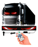 Tela de LED Flexível OLED 150x17cm Virtua FX com Controle Remoto - 12V/24V, Alta Visibilidade para Caminhões e Veículos