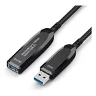 Cabo Extensor USB 3.0 Ativo Dorn - Fibra Óptica 10 Gbps, Sem Perda de Sinal para Webcam 4K/Streaming
