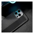 Case Dorn Fibra de Carbono para iPhone 15/16 Pro Max - Capa Antichoque com Cinta de Silicone