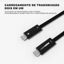 Cabo Thunderbolt 5 Dorn USB-C - 80 Gbps, Vídeo 8K@120Hz e Carregamento Rápido PD 240W