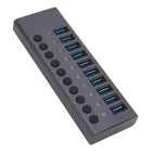 Hub USB 3.0 Dorn Multiportas Premium - 10 Portas, Velocidade 5 Gbps e Corpo em Alumínio