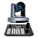 Kit Câmera PTZ Dorn 4K 20X NDI HX2 + Controladora 4D - HDMI, SDI, PoE e Monitor 5