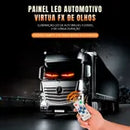 Tela de LED Flexível OLED 120x17cm Virtua FX com Controle Remoto - 12V/24V, Alta Visibilidade para Carros e Caminhões