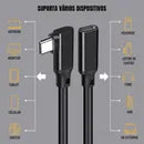 Cabo Extensor USB-C 3.2 Gen 2 Dorn - 10Gbps, Carregamento 100W e Vídeo 4K