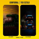 Tela de LED Flexível OLED 120x17cm Virtua FX com Controle Remoto - 12V/24V, Alta Visibilidade para Carros e Caminhões