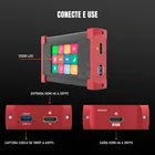 Placa de Captura Full HD 1080P Dorn - Display LCD, Saída 4K@60Hz e USB 3.0 para Live Stream