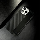 Case Dorn Fibra de Carbono para iPhone 15/16 Pro Max - Capa Antichoque com Cinta de Silicone